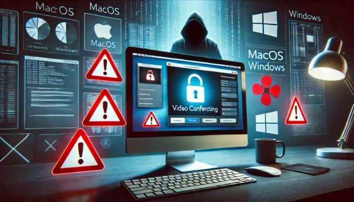 O malware ataca milhares de usuários de macOS e Windows, roubando credenciais, dados bancários e criptomoedas por meio de aplicativos falsos de videoconferência.