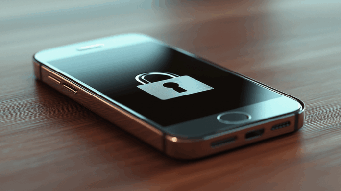 Esta é a imagem que representa o conceito de privacidade digital com um símbolo de cadeado sobre um computador ou smartphone. Ela foi criada para transmitir a ideia de proteção da privacidade e da segurança digital. Privacidade digital