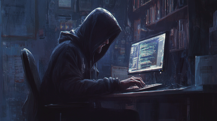 Hacker realizando ataque de phishing por marcas confiáveis em ambiente digital