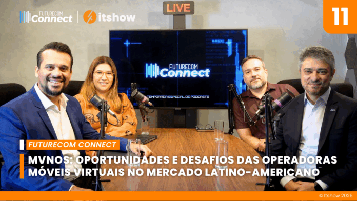 Convidados do Portal Itshow e Futurecom falando sobre MVNO em podcast