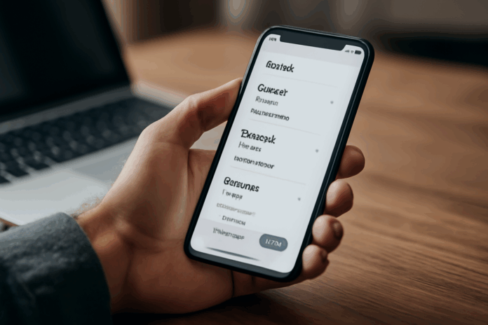 Fotografia realista de uma pessoa navegando em um smartphone, visualizando planos de serviços de telecomunicações, representando a flexibilidade e transparência nas ofertas, em conformidade com as novas regras da Anatel.