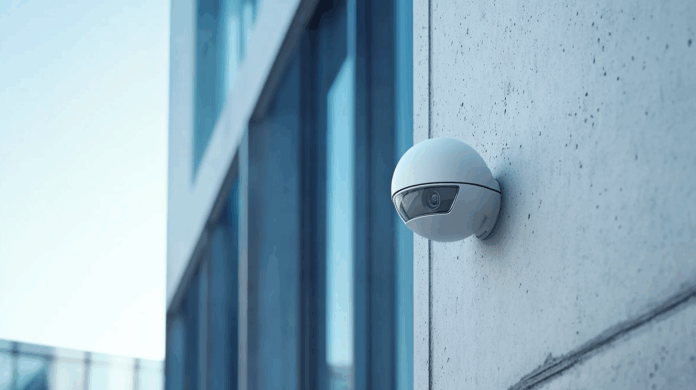 Câmeras de Vigilância Instaladas em Edifício Moderno