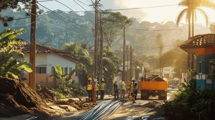 Goiás instala cabos de fibra óptica em áreas urbanas e rurais para conectar escolas, hospitais e delegacias em projeto de inclusão digital.