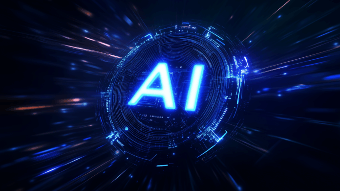 Arte digital abstrata com um logotipo 