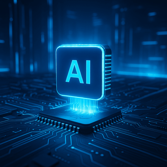 Shadow AI - imagem de um chip escrito IA