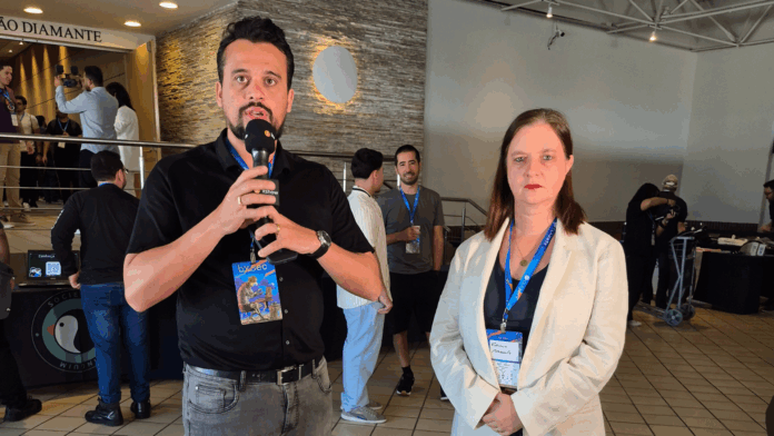 Morgante, membro da confraria Tech Leaders da MCIO e painelista do BXSEC 2025, durante entrevista sobre cibersegurança no Porto de Santos.