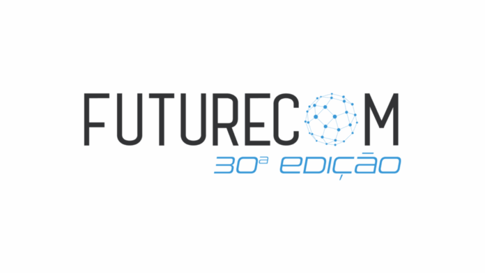 Logo oficial da Futurecom 2025, destacando a 30ª edição do maior evento de conectividade e inovação digital da América Latina.